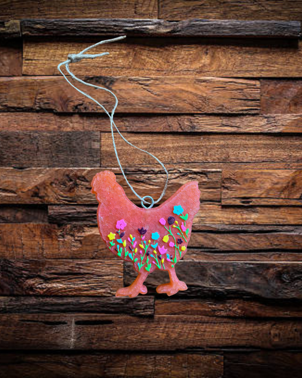 Pink Chicken Freshie - Leather and Lace Scent