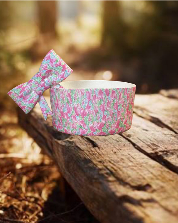 Tumbler Boot and Bow Set - Floral