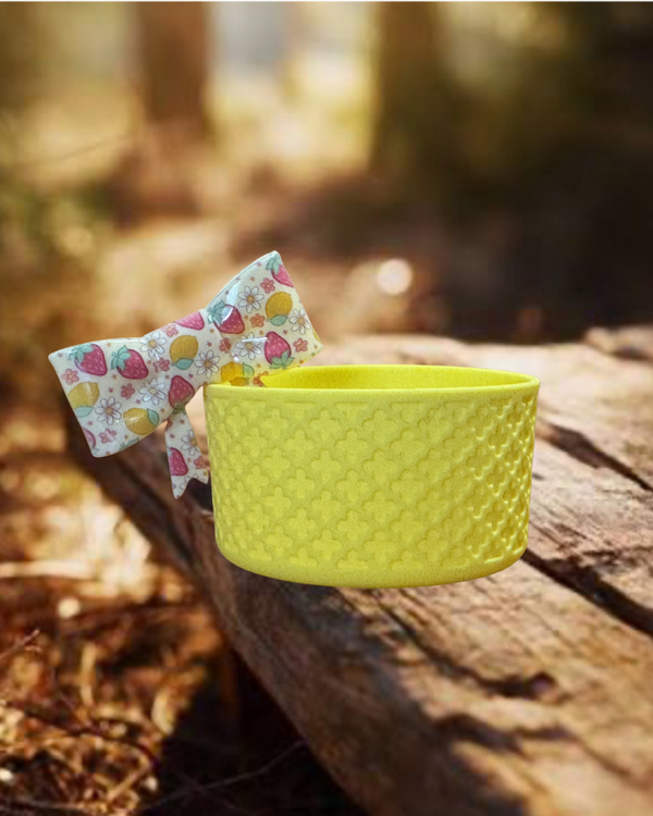 Tumbler Boot and Bow Set - Lemons and Strawberries