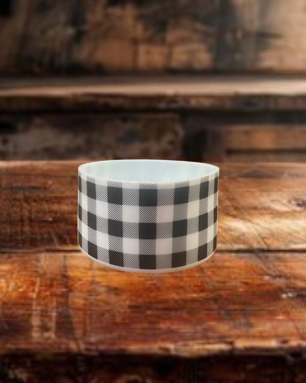 Black and White Plaid Tumbler Boot