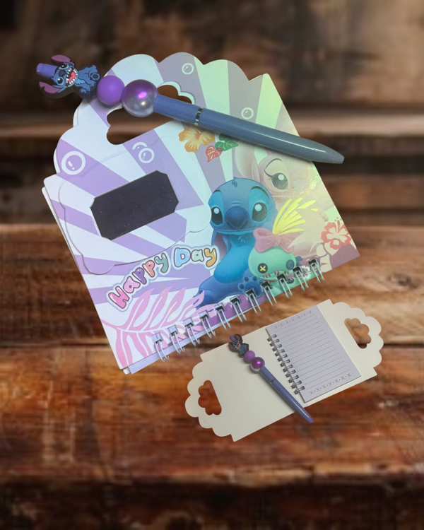 Blue Alien Purple Pen/Paper Bundle