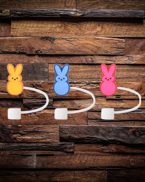 Easter Bunny Straw Toppers
