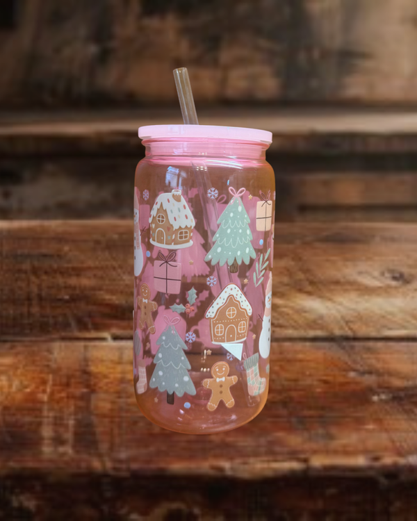 Pink Gingerbread 16oz. Tumbler