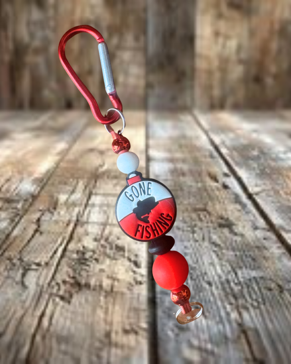 Gone Fishing Keychain/ Bag Charm