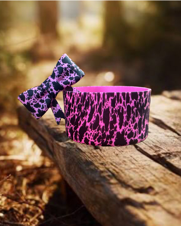 Tumbler Boot and Bow Set - Pink Cow