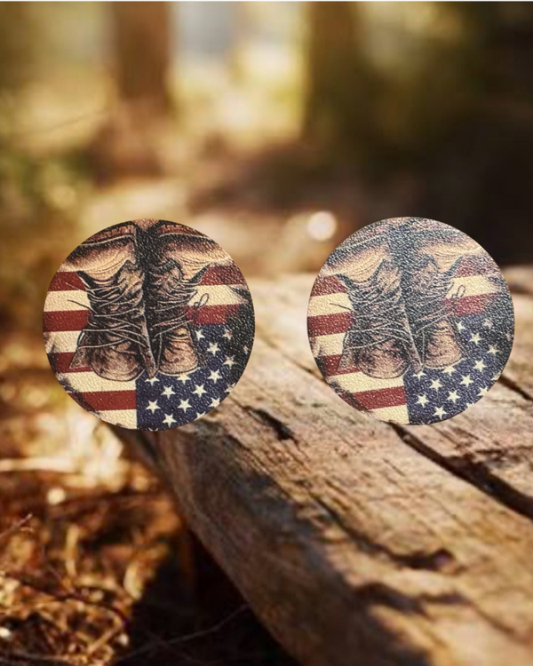 Boots with Flag Car Coasters