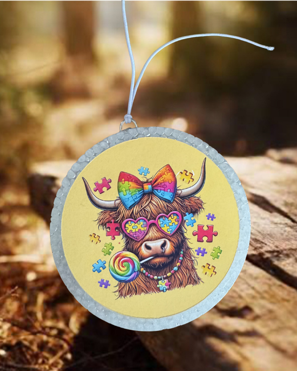 Highland Cow Freshie - Moroccan Rose Scent