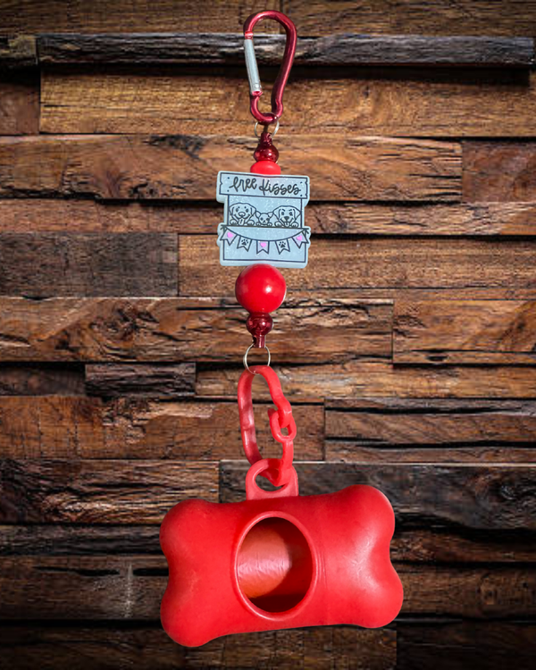Red Doggy Bag Holder