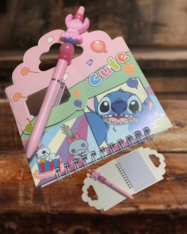 Pink Alien Pen/Paper Bundle