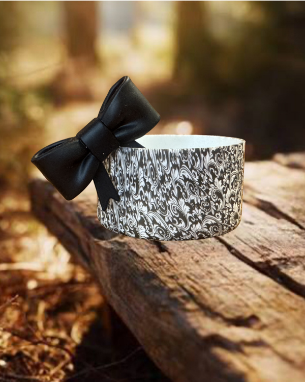Tumbler Boot and Bow Set - Black Tooled