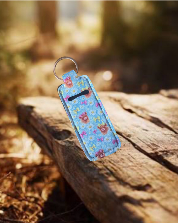 Highland Cow Chapstick Keychain