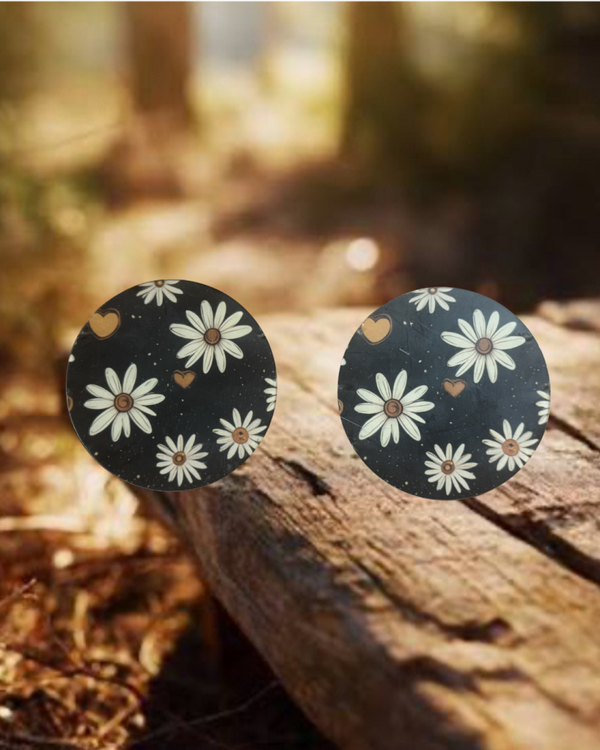 Acrylic Daisy Car Coasters