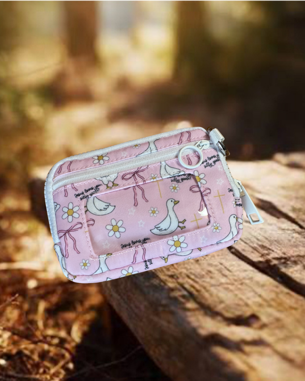 Pink Goose Wristlet Wallet