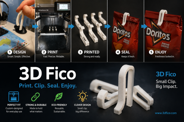 3D Fico paket zapiračev za vrečke 20 kosov