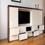 laag tv meubel met schuifdeuren