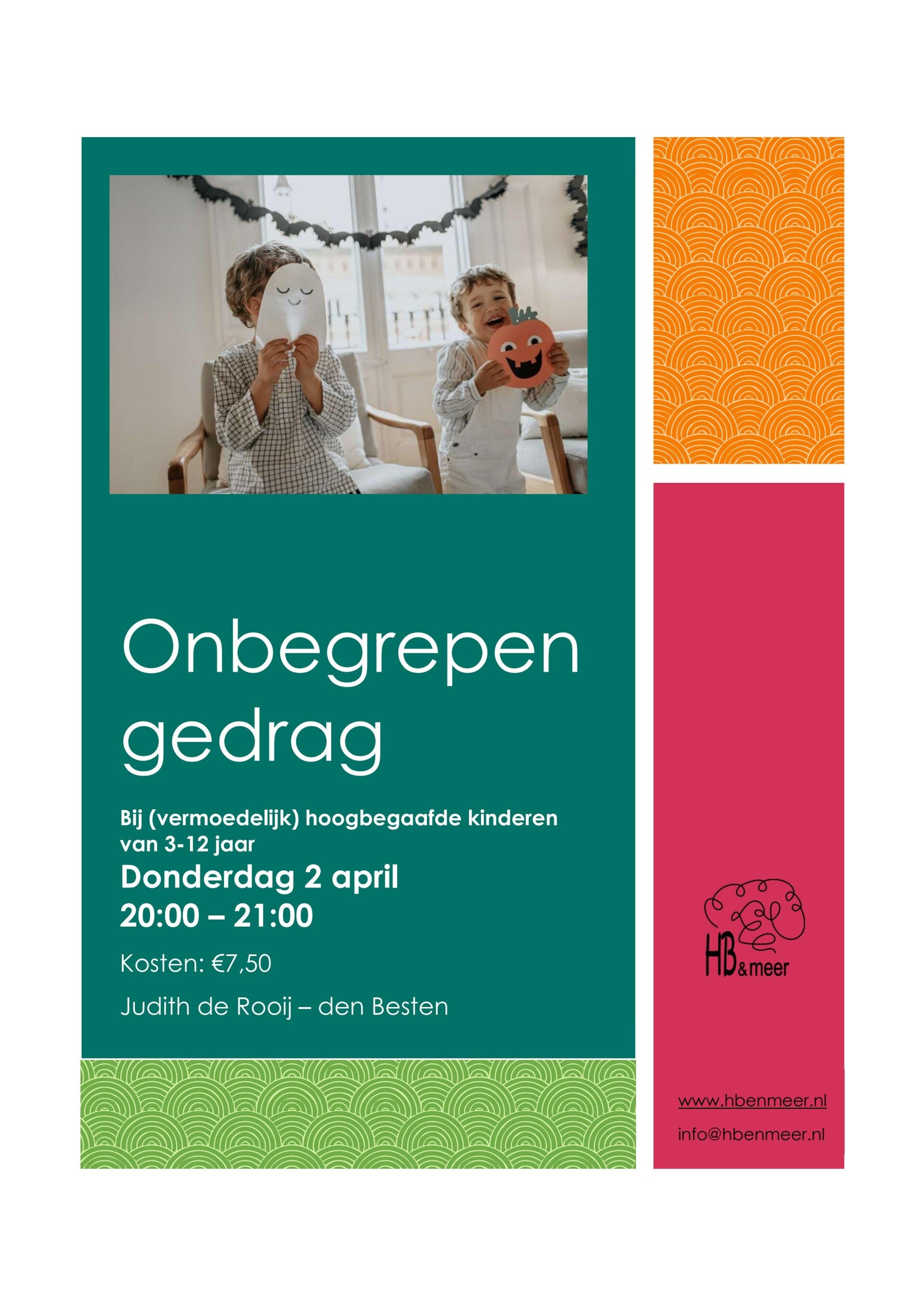 Webinar onbegrepen gedrag bij kinderen van 3-12 jaar