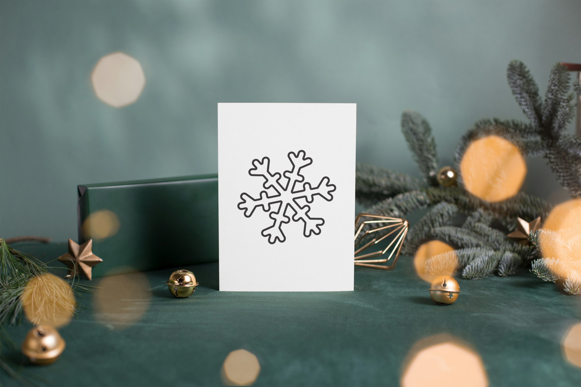 Kleurplaat Kerst - Sneeuwvlokje  (printbaar)