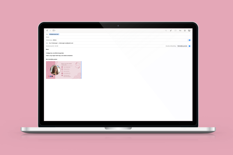 E-mail handtekening Nanili