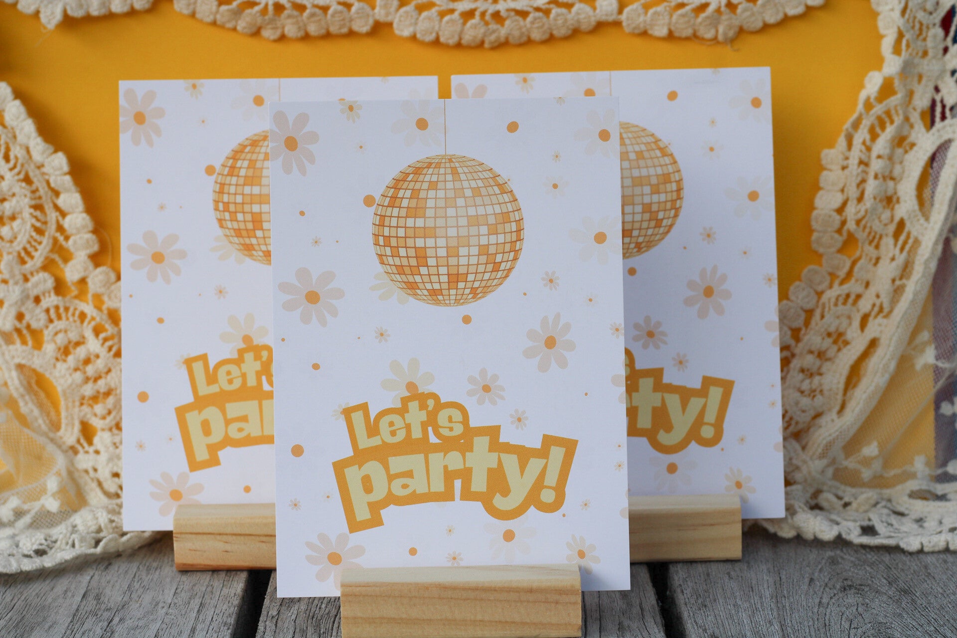 Uitnodiging Kinderfeestje "Disco" - 10 stuks