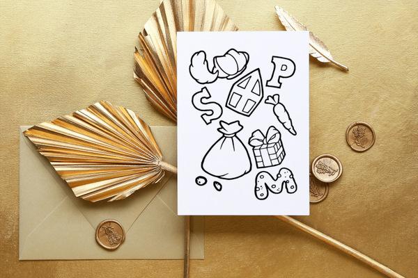 Kleurplaat Sinterklaas - Accessoires  (printbaar)