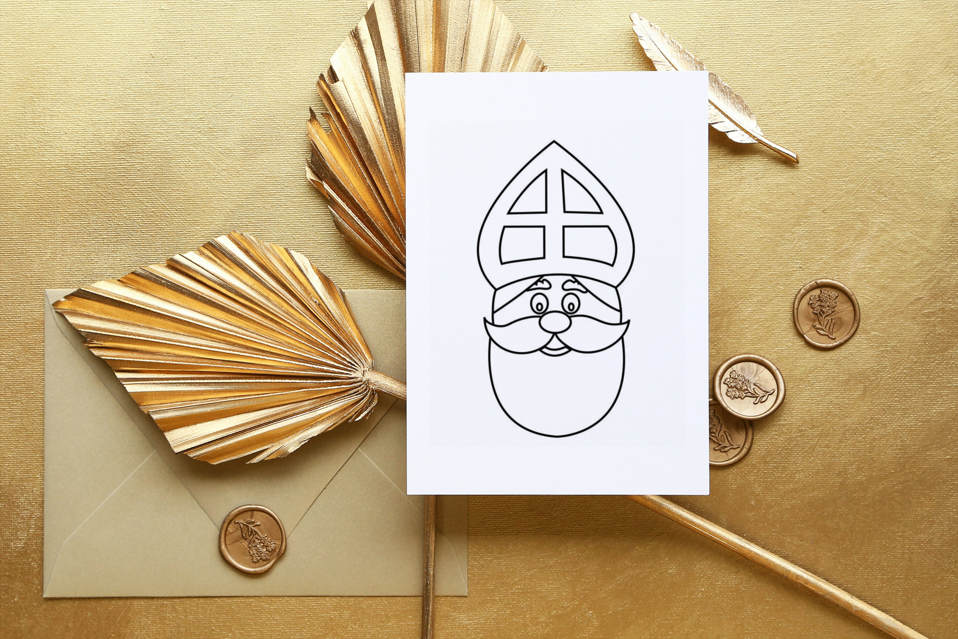 Kleurplaat Sinterklaas - Sinterklaas  (printbaar)