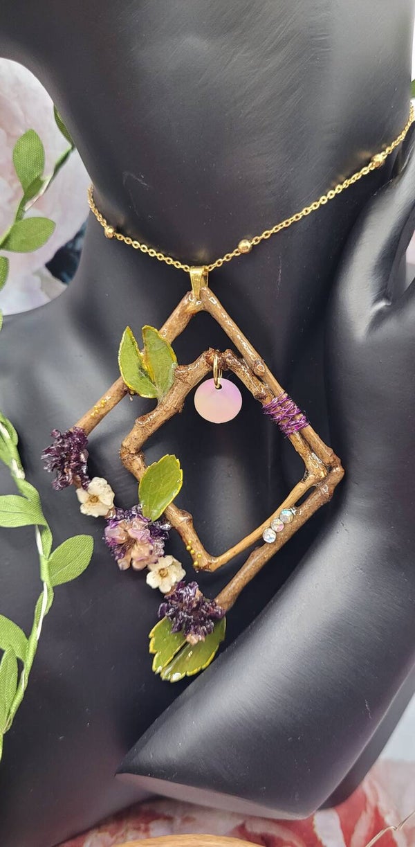 Collier Losanges de Bois