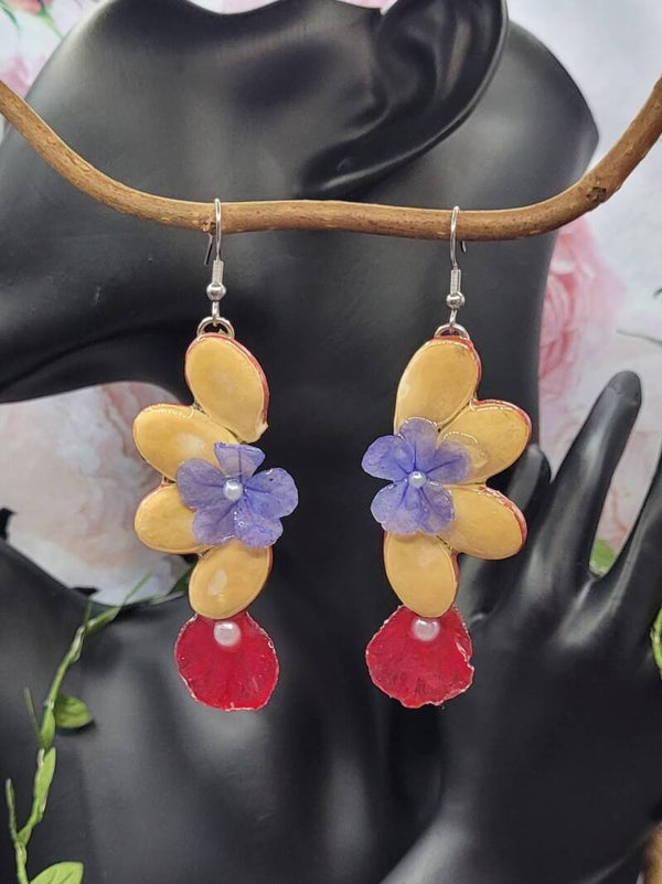 Boucles d'Oreilles Eventail de Graines