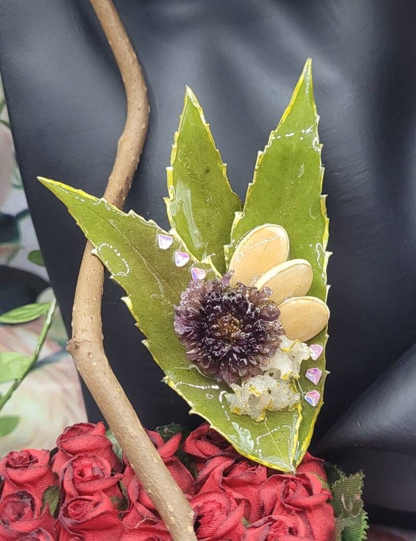Broche 3 Feuilles