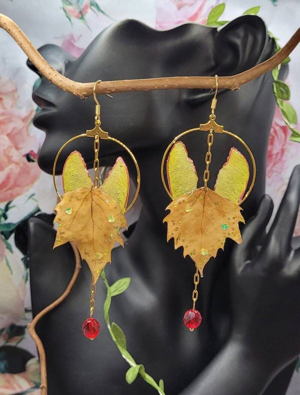 Boucles d'Oreilles Duo de Feuilles