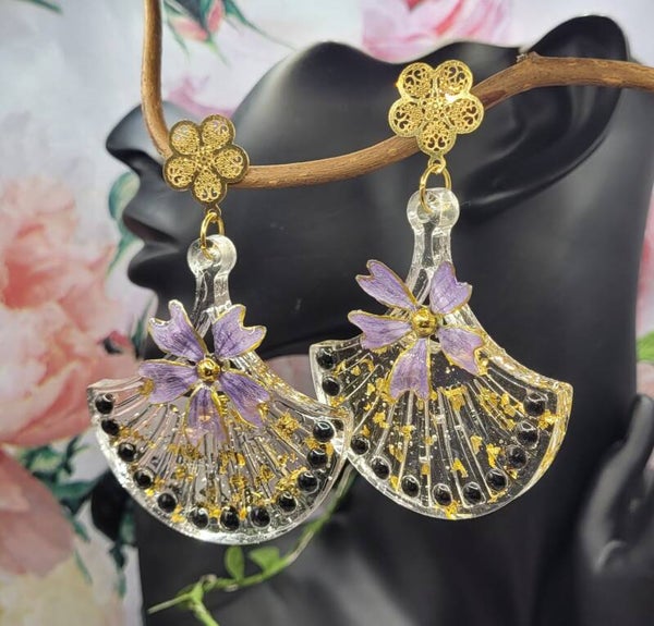 Boucles d'Oreilles Éventail