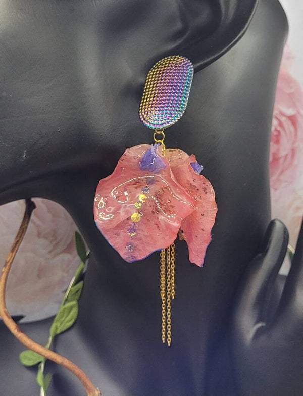 Boucles d'Oreilles Bougainvillier