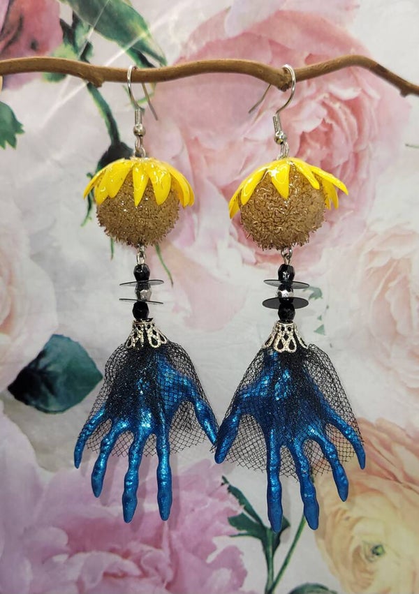 Boucles d'Oreilles Mains de Zombie