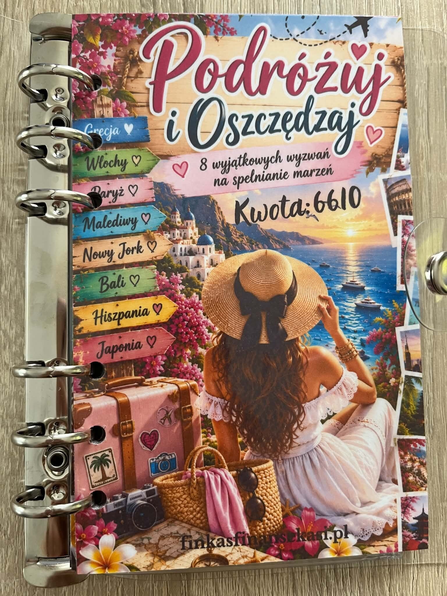 Wyzwanie oszczędnościowe "Podróżuj i oszczędzaj"- zestaw 8 szt.