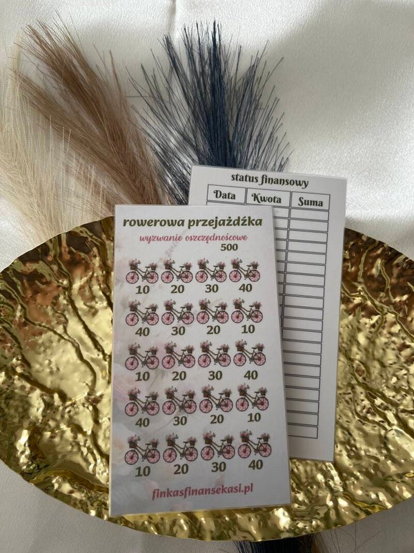wyzwanie oszczędnościowe "rowerowa przejażdźka"