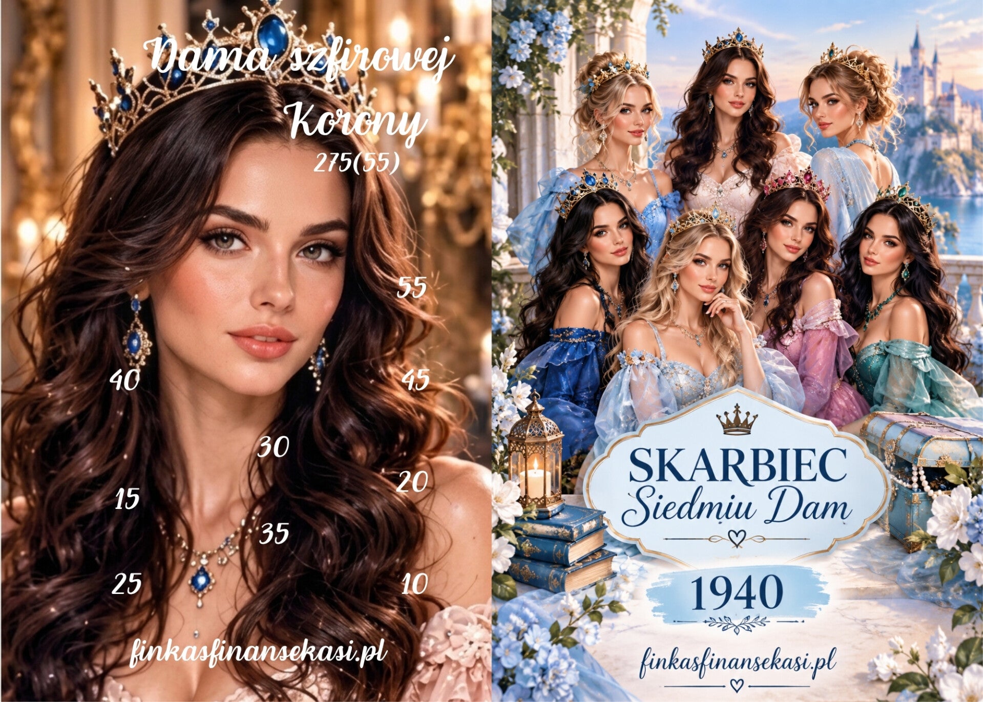 Wyzwanie oszczędnościowe "Skarbiec siedmiu Dam"  - 7 szt.
