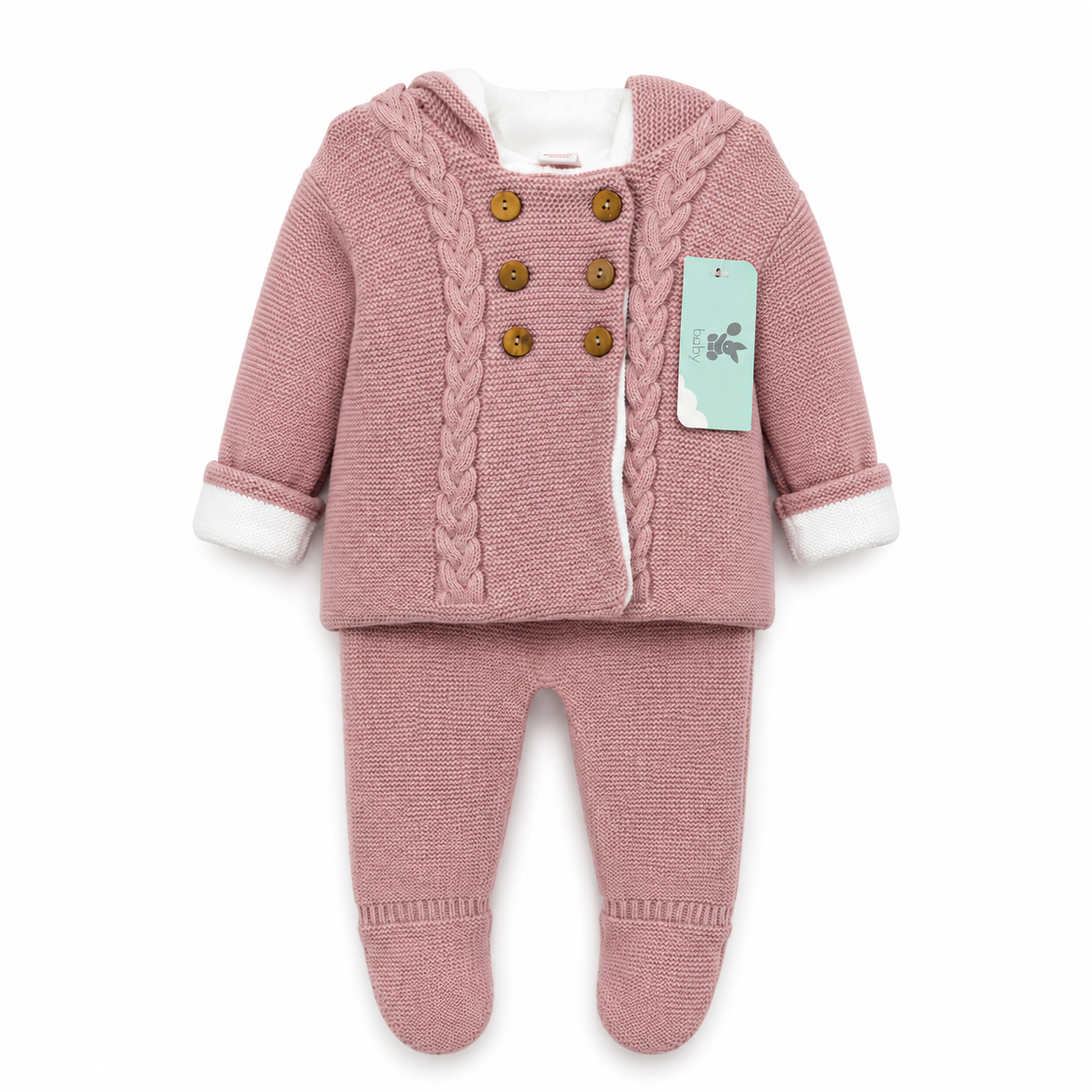 Baby winterjas & broekje roze
