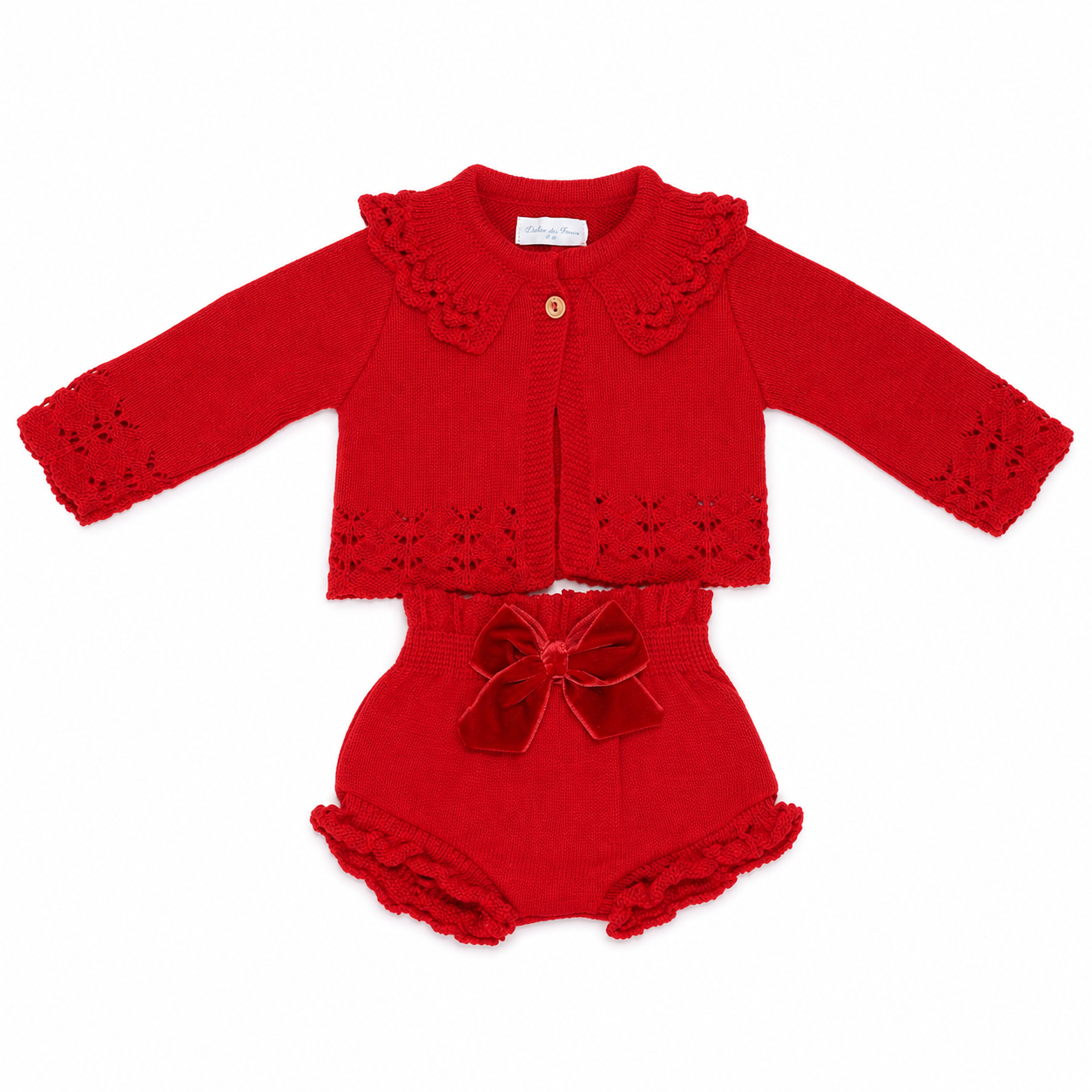 Dulce du Fresa - Setje rood met rode strik