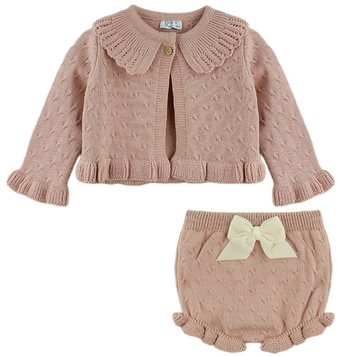 Dulce de Fresa - Set oudroze met beige strik