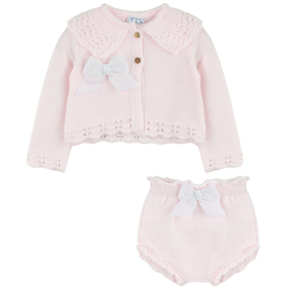 Dulce de Fresa - Set roze met witte strikken