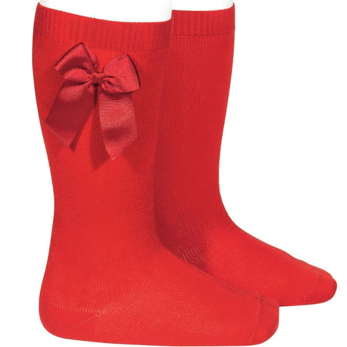 Condor - Sokken met strik rood