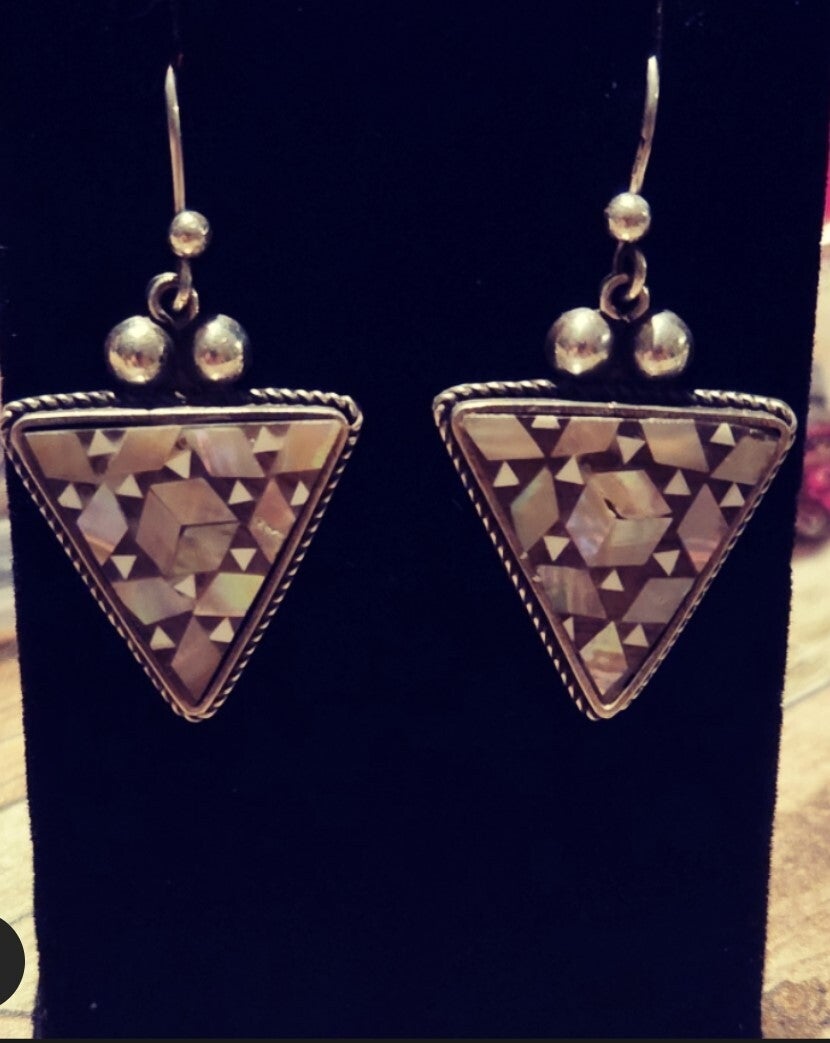 Boucles d'oreilles arabesque triangulaire