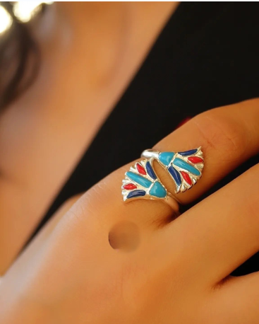 bague double fleur de lotus