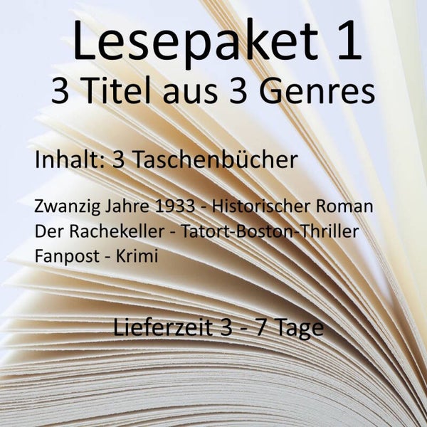 Lesepaket 1 - 3 Taschenbücher aus 3 Genres
