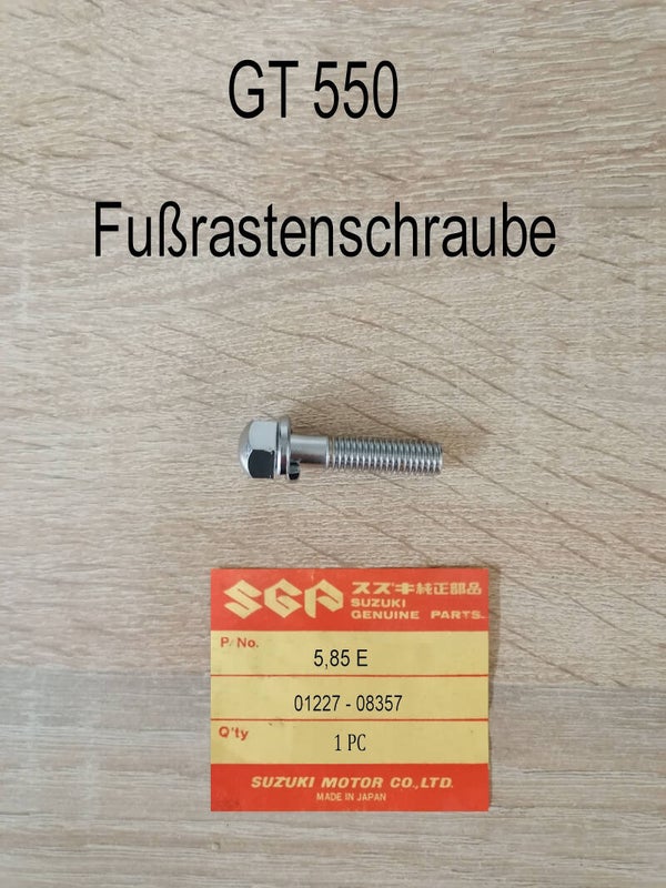 Suzuki GT 550  Fußrastenschraube rechts neu.