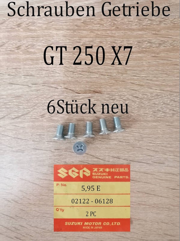 Suzuki GT 250 X7 Getriebeschrauben neu.