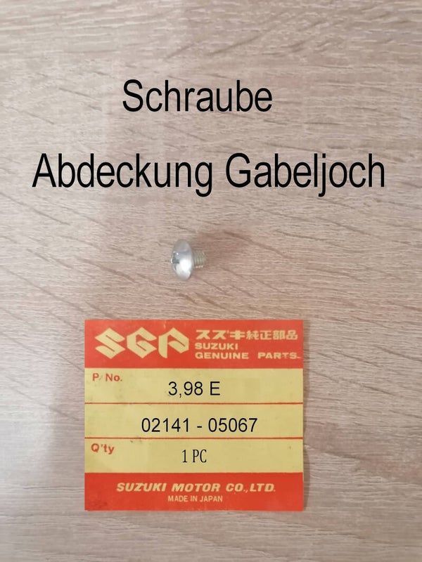 Suzuki GT 750 Schraube -  Abdeckung Gabeljoch neu.