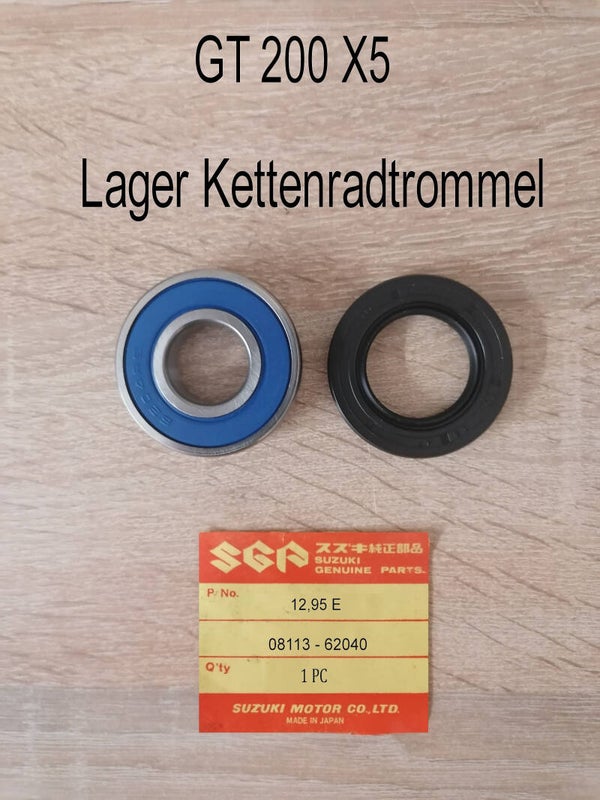 Suzuki GT 200 X5 Lager Kettenradtrommel neu.