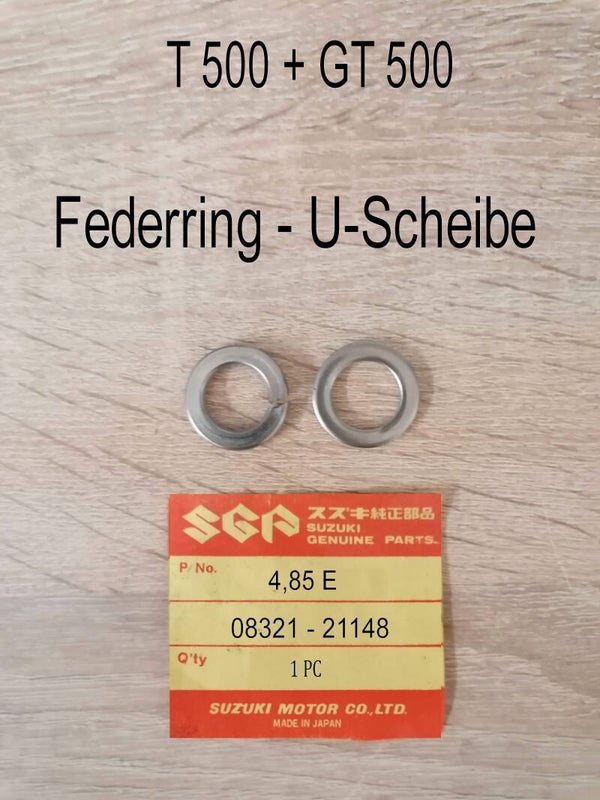 Suzuki T 500 + GT 500 Federring und U-Scheibe VA