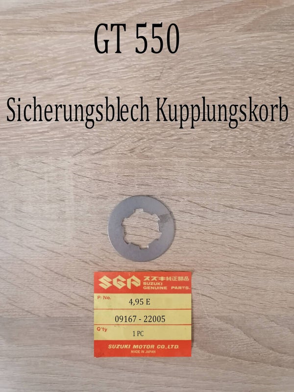 Suzuki GT 550 Sicherungsblech Kupplung neu.