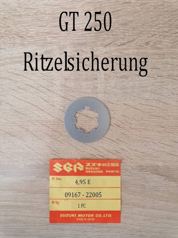 Suzuki GT 250 Ritzelsicherung